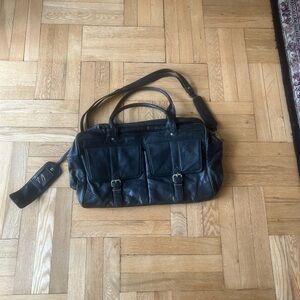 Elegant Black Leather Briefcase for Men